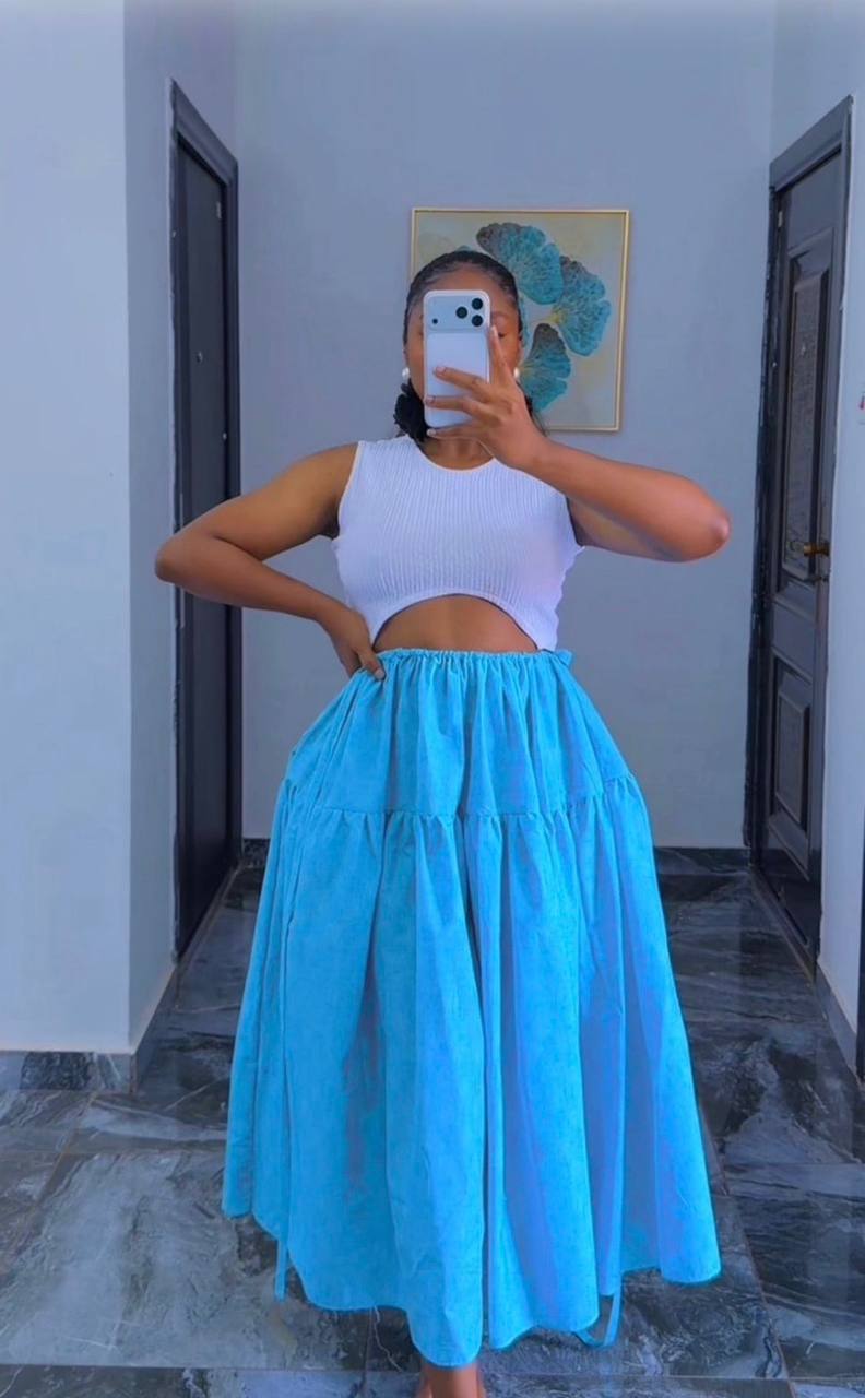 ankara maxi skirt