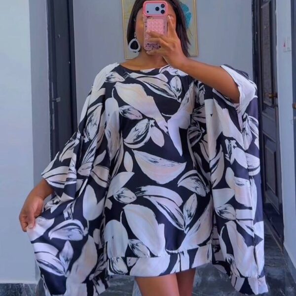 backless short boubou dress