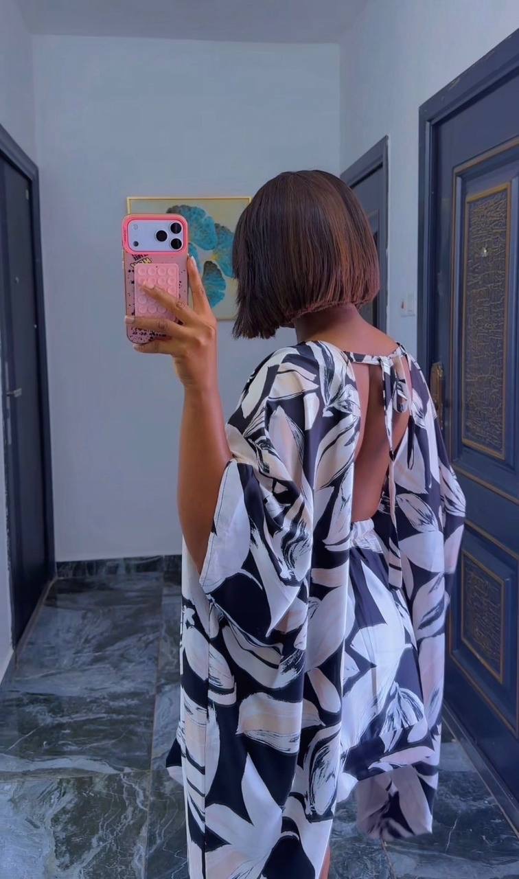 backless short boubou dress backless short boubou dress
